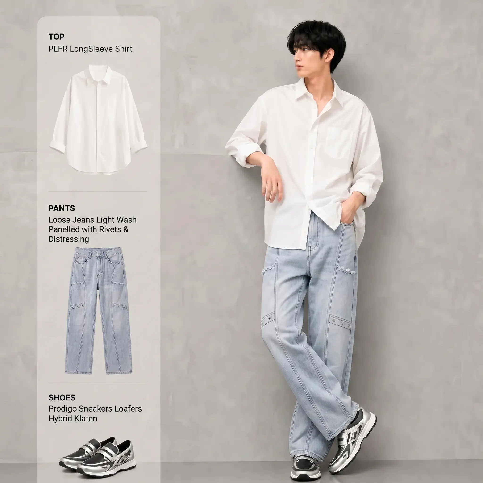 CAROLLA Quần Jean Nam Form suông, ống đứng, ống suông, Sao 4 Cánh may mắn Menswear Pants Có Túi