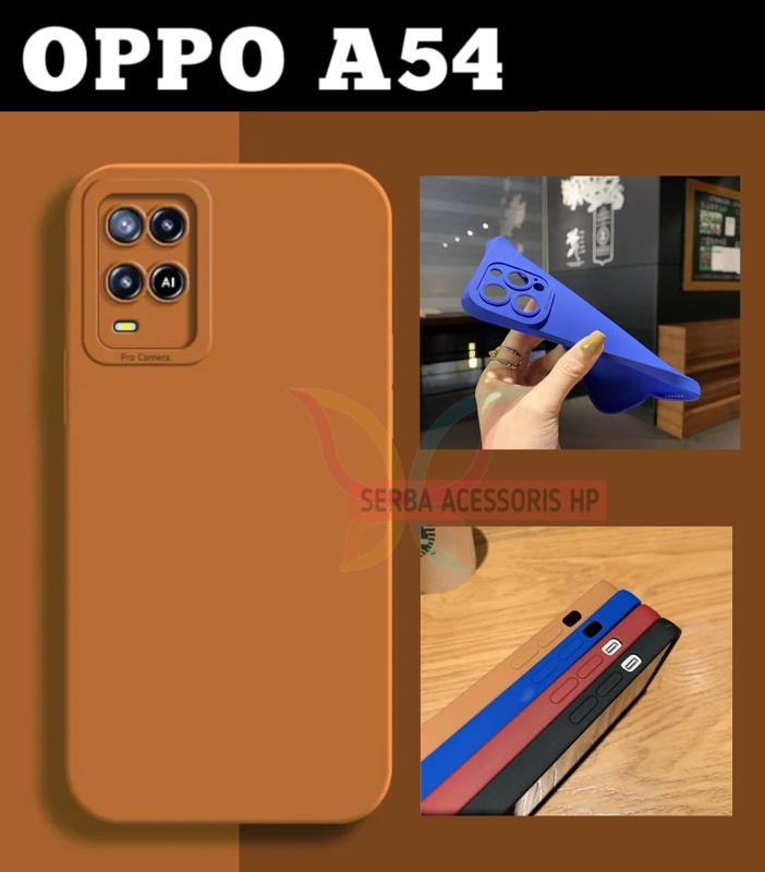 Case Macaron Pro Untuk Tipe OPPO A54 4G Softcase Polos Pelindung Camera 3