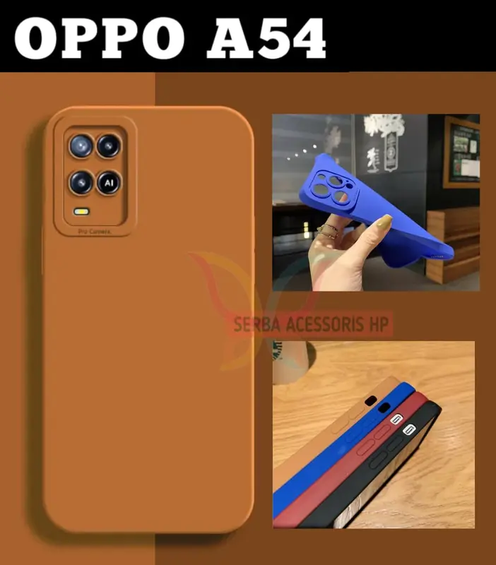 Case Macaron Pro Untuk Tipe OPPO A54 4G Softcase Polos Pelindung Camera 2