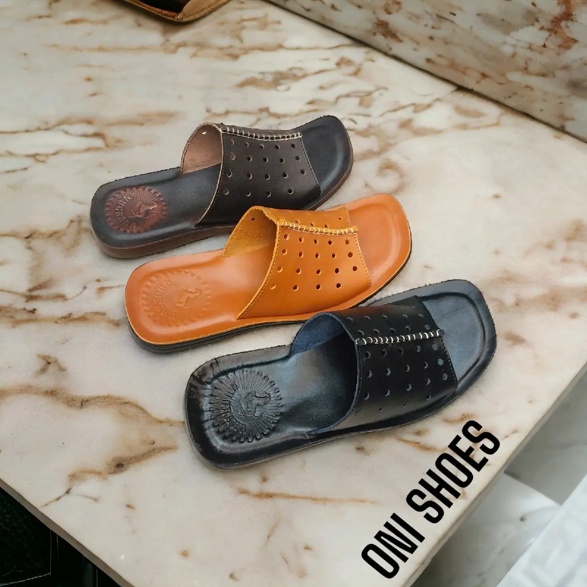 Sandal santai pria kokop kulit sapi asli super sol karet
