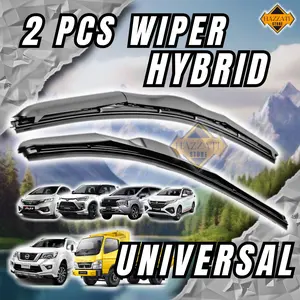 Wiper Kaca Mobil HYBRID 2 Pcs UNIVERSAL - Wifer Mobil Universal Blade Hybrid Sepasang 2 Pcs Semua Mobil