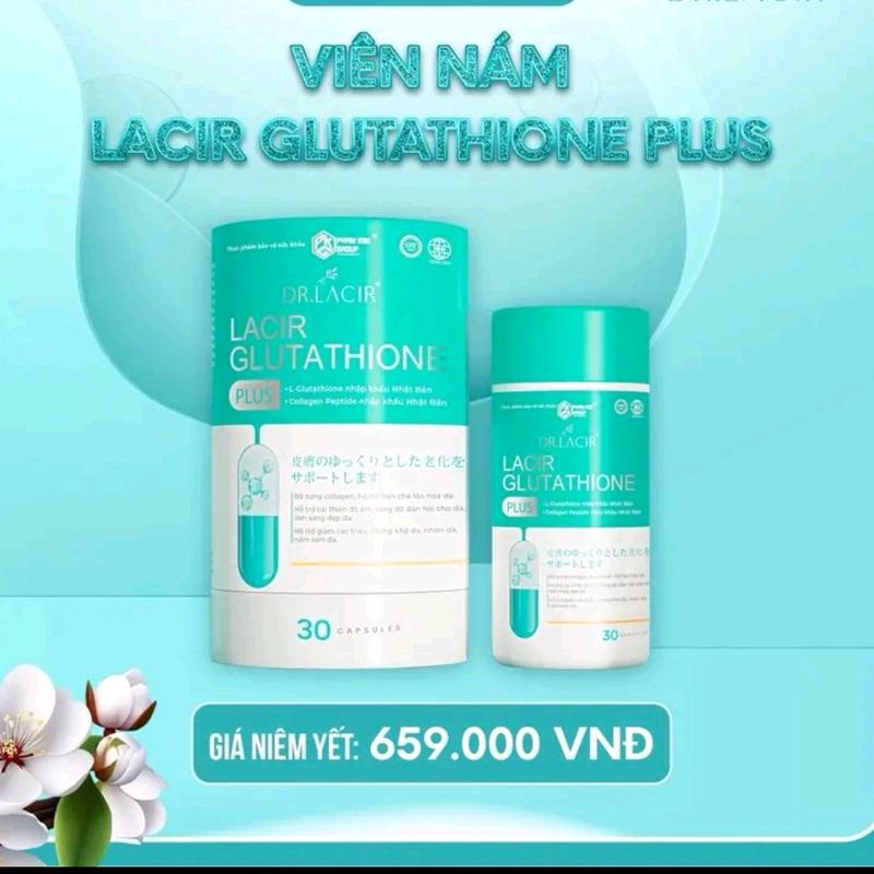  VIÊN UỐNG  GLUTATHIONE PLUS hỗ trợ  trắng da mờ thâm nám đẹp da - người u  nang xơ tuyến giáp và nam giới dùng được  - Hộp 30 viên +++ 