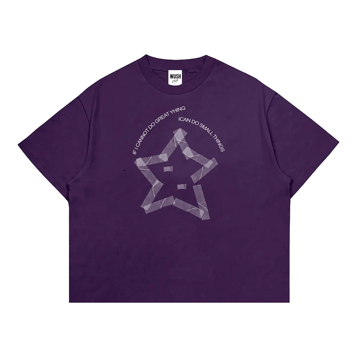 BOXY FIT TEE BAJU KAOS DISTRO PRIA WANITA OVERSIZE COTTON COMBAD 24S TAPE UNGU PURPLE