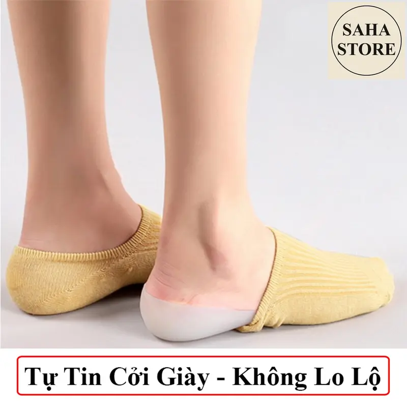 Miếng lót giày tăng chiều cao nam nữ SAHA924 silicon nửa bàn chân nâng gót độn đế giầy 1cm 1.5cm 2cm 3cm 4cm 5cm 8