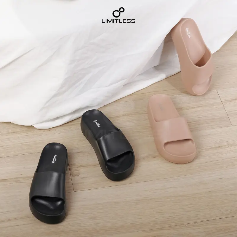 Sandal Wanita Slop Mewah skena  Sendal Cewe LYODRA Korea Fashion Imut Hak Tinggi Kekinian Empuk Shoes Cewek Dewasa Wedges Sendal pesta Ringan sepatu 4