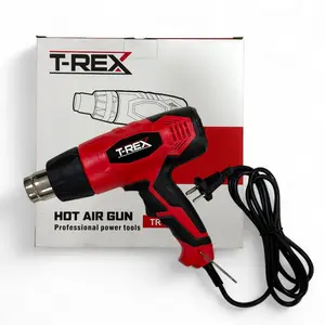 Trex Heat Gun 220V Hot Gun Alat pemanasan cepat 60-600℃ Pemanas Stiker Pengiriman Cepat