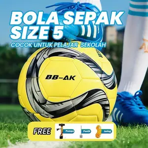 BOLA SEPAK SIZE 5 BONUS POMPA JARING PENTIL