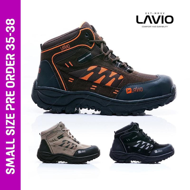 Sepatu Pria Safety Boots High Quality Premium Ujung Besi Sefty cowok Outdoor Hiking Mendaki Gunung Boot Kerja Lapangan Proyek Lavio Axel 1