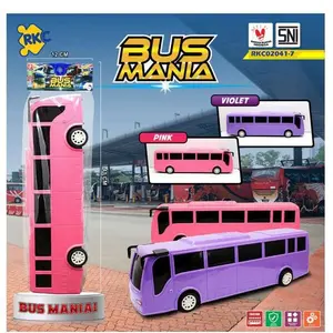 MINIATUR BUS WARNA UNGU DAN PINK