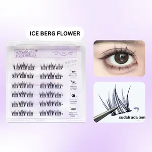 ICE BERG FLOWER | Bulu mata palsu instan tanpa lem eyelash adhesive bulumata extension