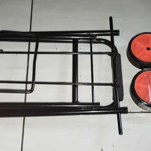 Troli Lipat Serbaguna Roda Karet  / Trolley Galon Gas Barang Belanja Tas Koper / Dorongan Besi Mini / Trolly Kuat & Ringan V7A1