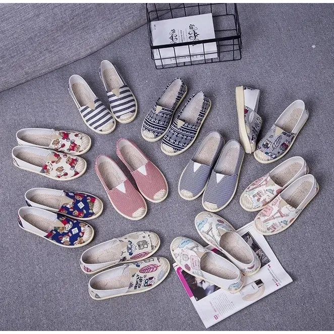 CIVETO SH60 Sepatu Kanvas Wanita Flat Mix Pattern Women Flat Shoe