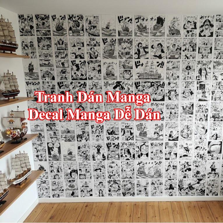  Bộ Decal 200 tờ truyện tranh dán tường bàn học anime manga Decor Phòng Decal Hình Dán Trang Trí A6 poster anime 