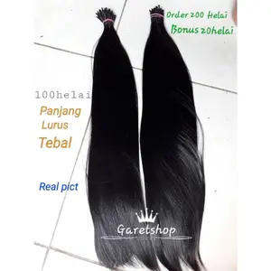 (COD)PROMO Rambut sambung 60-65cm 100helai(1ikat)
