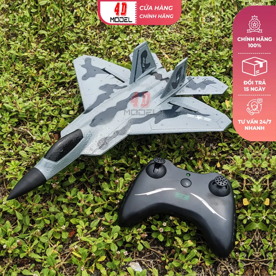 Máy Bay Điều Khiển F-22 Raptor (FX-822). Size 44*32*12cm. Pin bay 15 phút. KIT xốp dẻo EPP siêu bền, rơi rớt thoải mái. #maybay #maybaydieukhien #maybayrc #rc #aircraft #planes #jet Điều khiển từ xa Toy Đồ Chơi