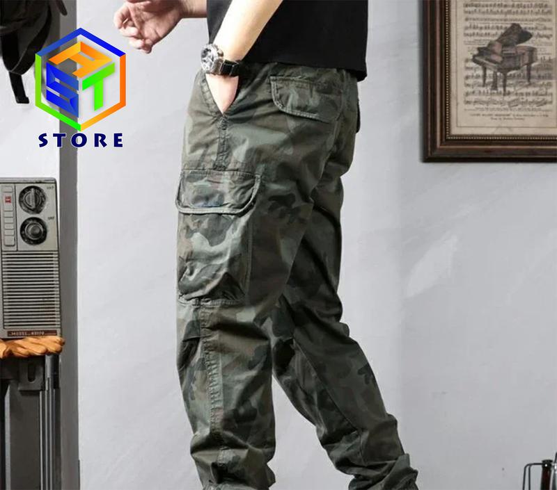 Product Introduction of Celana Panjang Unisex Camo Cargo Combat Bahan Katun Twill Non Stretch Warna Green 6