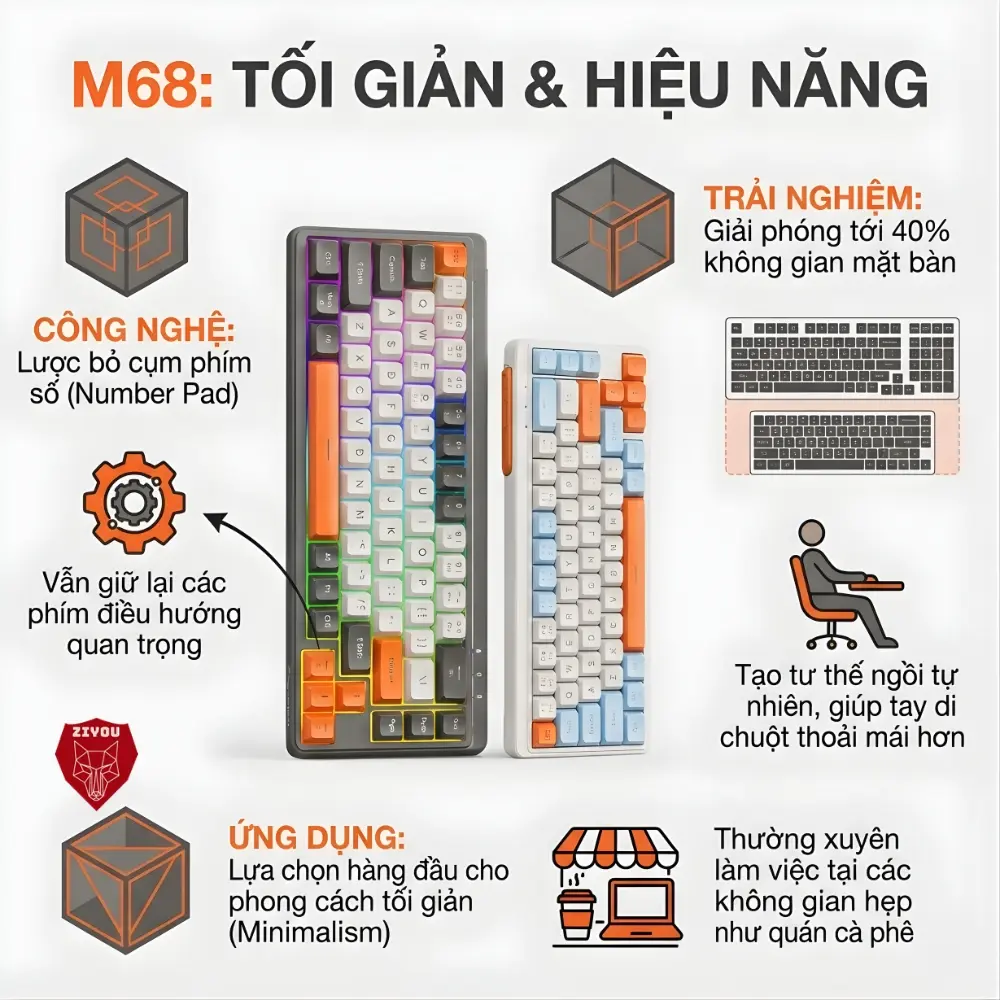 Bàn Phím MINI Không Dây Ziyou FreeWolf M68 Full LED Gõ Êm Giảm Ồn 3 Chế Độ Kết Nối Tương Thích Máy Tính, Điện Thoại | BigBuy360 - bigbuy360.vn Bàn Phím MINI Không Dây Ziyou FreeWolf M68 Full LED Gõ Êm Giảm Ồn 3 Chế Độ Kết Nối Tương Thích Máy Tính, Điện Thoại | BigBuy360 - bigbuy360.vn
