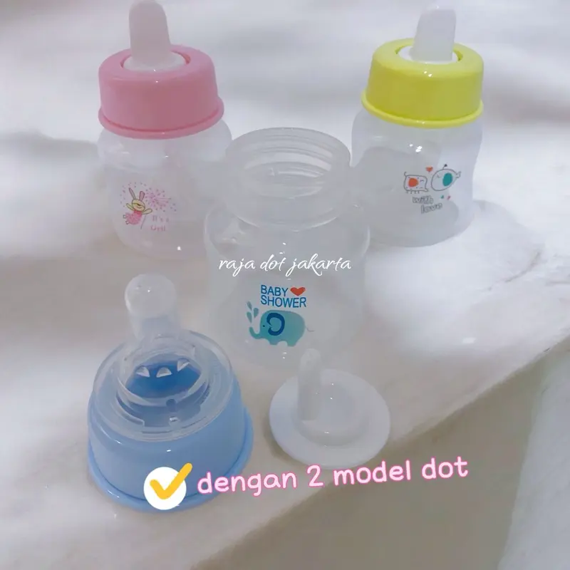Isi 3 pc botol susu kecil 60ml / empeng dot  bayi baru lahir Pink Biru Accessories Bottle 6