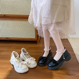 SK-027 [FF] Sepatu Kerja Wanita Pita Elegant Sepatu Docmart Pearl Perempuan Mules Cewek Korean