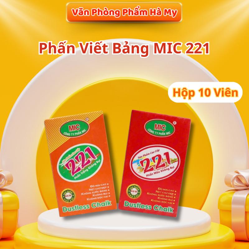 Combo 10 Hộp Phấn Viết Bảng Không Bụi MIC 221