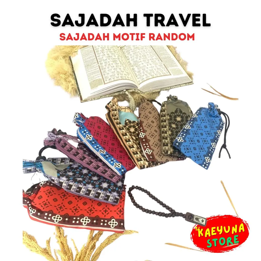 Sajadah Travel Mini Pouch Souvenir Umroh Haji Aneka Motif Random Series