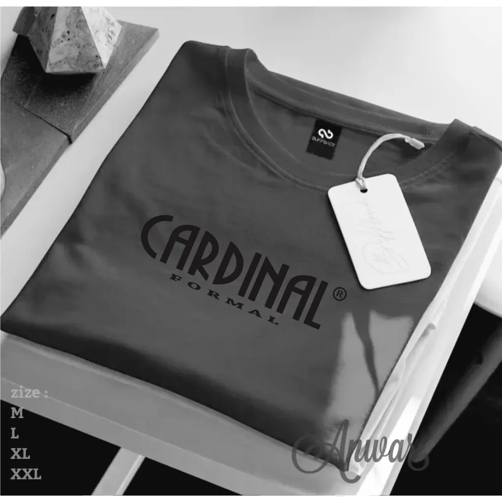 Get 1 PCS ( Promo COD ) Kaos Distro Cardinal Black Motif Lengan Pendek Terbaru Atasan Casual Terlaris Bahan Cotton Combed 30s Atasan Casual Pria Wanita Gambar 1