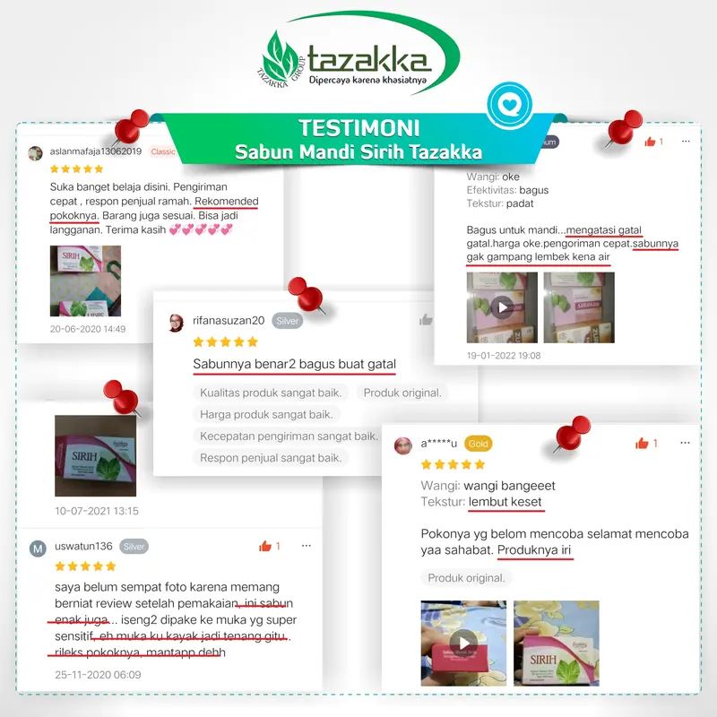 OBAT GATEL2 DI AREA KEMALUAN WANITA SABUN EKSTRAK DAUN SIRIH HERBAL TAZAKKA - 90 GRAM PERAWATAN KEWANITAAN SELANGKANGAN GATAL FEMININEWASH SHOAP MANDI TUBUH 5