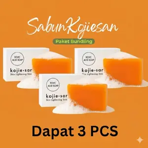(PAKET 3PCS ) KOJIESAN Skin Lightening Soap w/ 65gr Pencerah Mencerahkan Wajah