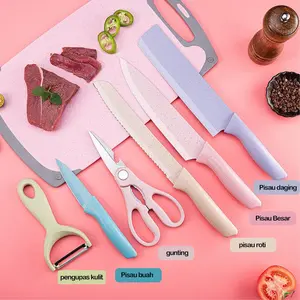 Pisau dapur set 6 pcs BOX viral best seller Alat Buah Kitchenware Knife