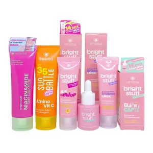 Emina Bright Stuff Set - Produk Perawatan Kulit Wajah dengan Niacinamide & Vitamin C untuk Kulit Cerah dan Sehat
