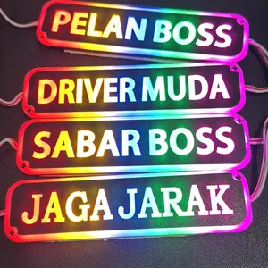 Lampu Indikator 12-24 Volt Nyala Running RGB Logo JAGAJARAK SABARBOSS PELANBOSS DRIVERMUDA