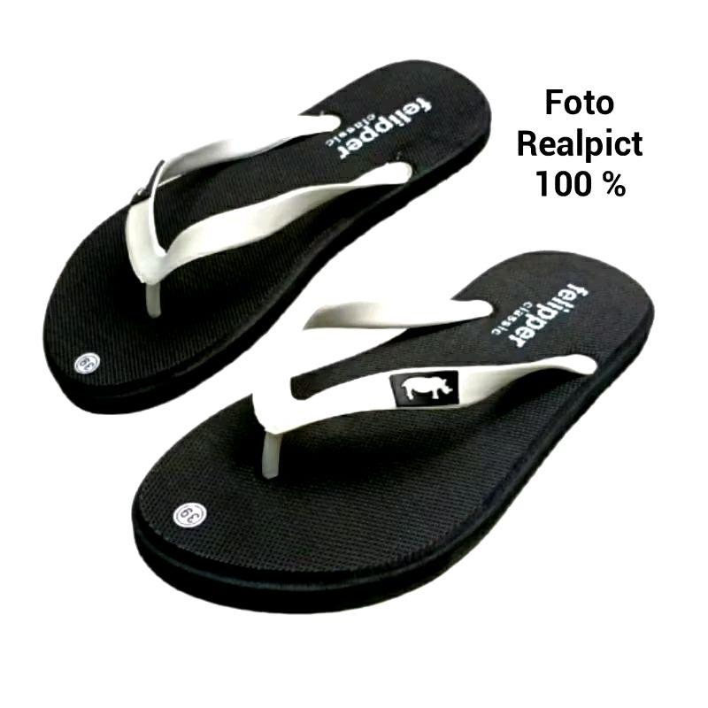 sandal jepit distro Feilpper terbaru viral Pria Sendal Putih 3
