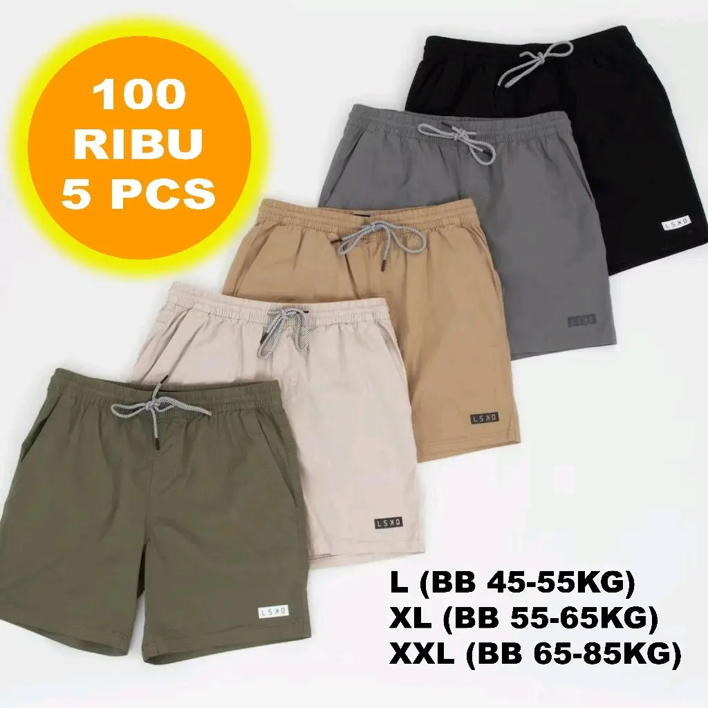 (100rb 5 PCS) Celana Pendek Pria Boardshort