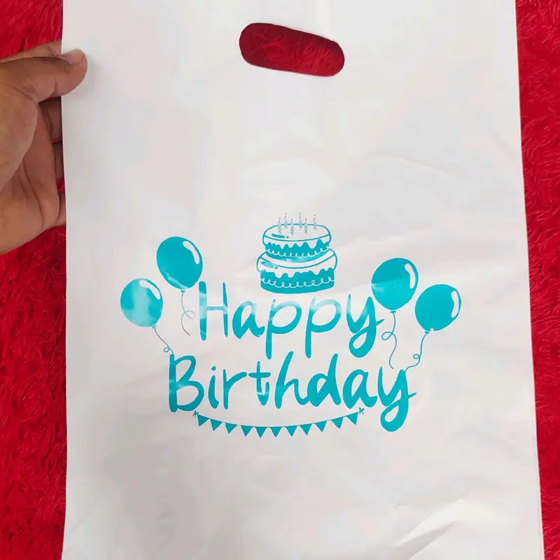 Kantong Plastik Ulang Tahun Isi 50pcs Nasi Box, Kantong Plastik Happy Birthday, Kantong Snack Ultah, Plastik Snack 5