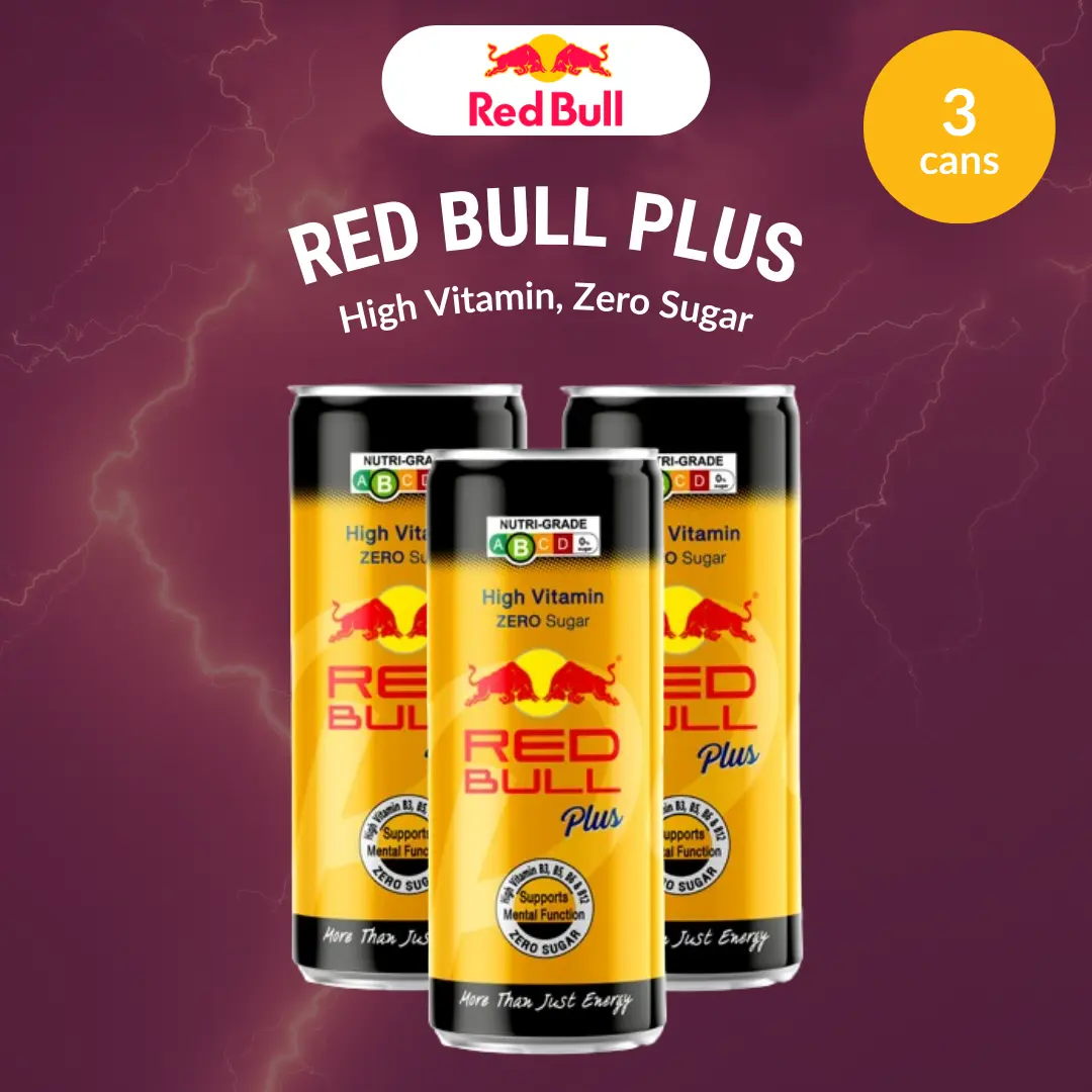 Red Bull Plus Zero Sugar 250ml (Bundle of 3)