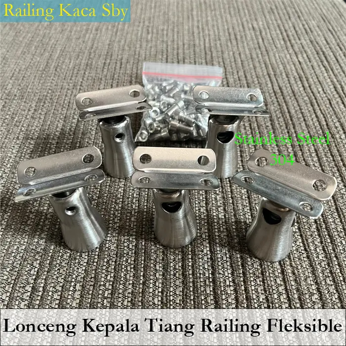 KEPALA LONCENG LEHER TIANG RAILING TANGGA SUS304