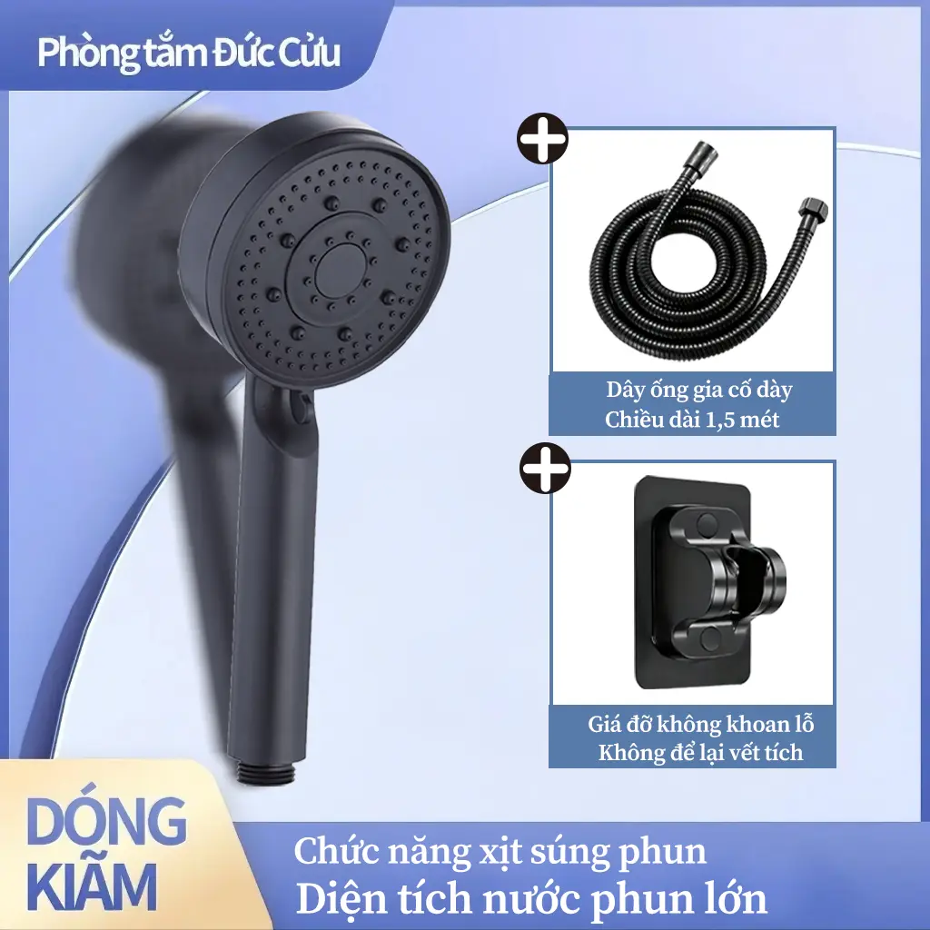 【Bộ vòi sen tắm màu đen đơn giản】5 chế độ phun nước, tận hưởng trải nghiệm tắm thư giãn! Giá cả phải chăng, lắp đặt dễ dàng, làm mới không gian phòng tắm! Mua ngay! sentăng áp  vòi sen nhà tắm  vòi hoa sen  vòi sen tăng áp