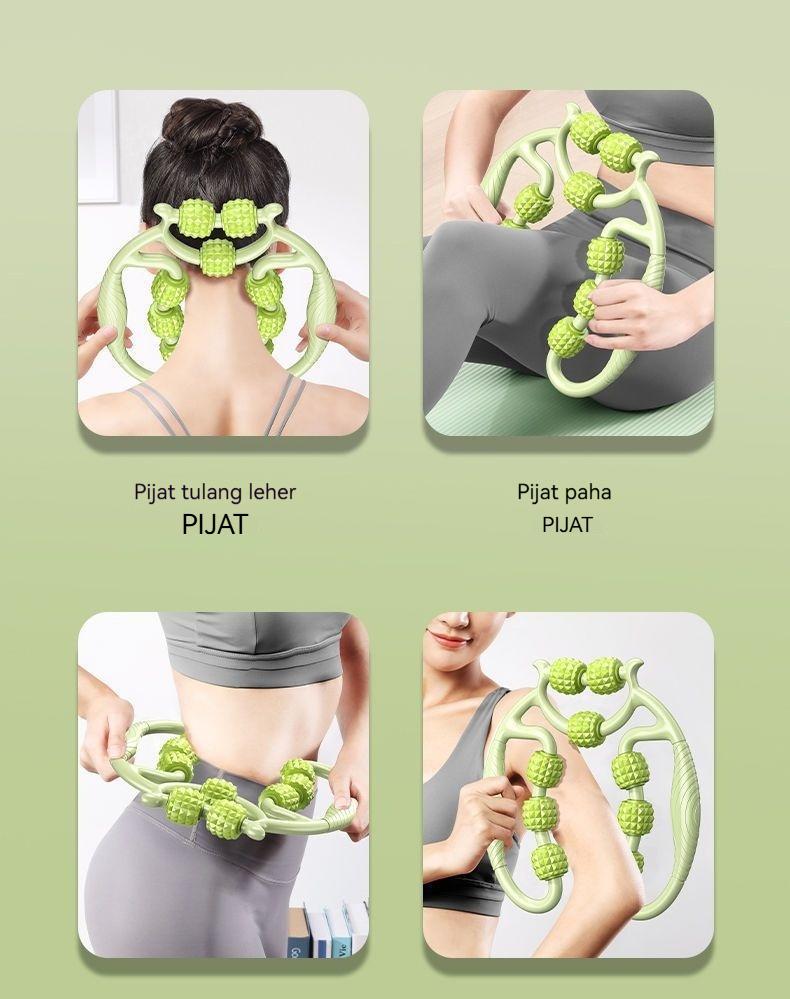 Roller Pijat Betis 9 Roda | Pendorong Paha & Pelepas Ketegangan Otot | Pendorong Bentuk Kaki yang Meningkatkan Sirkulasi