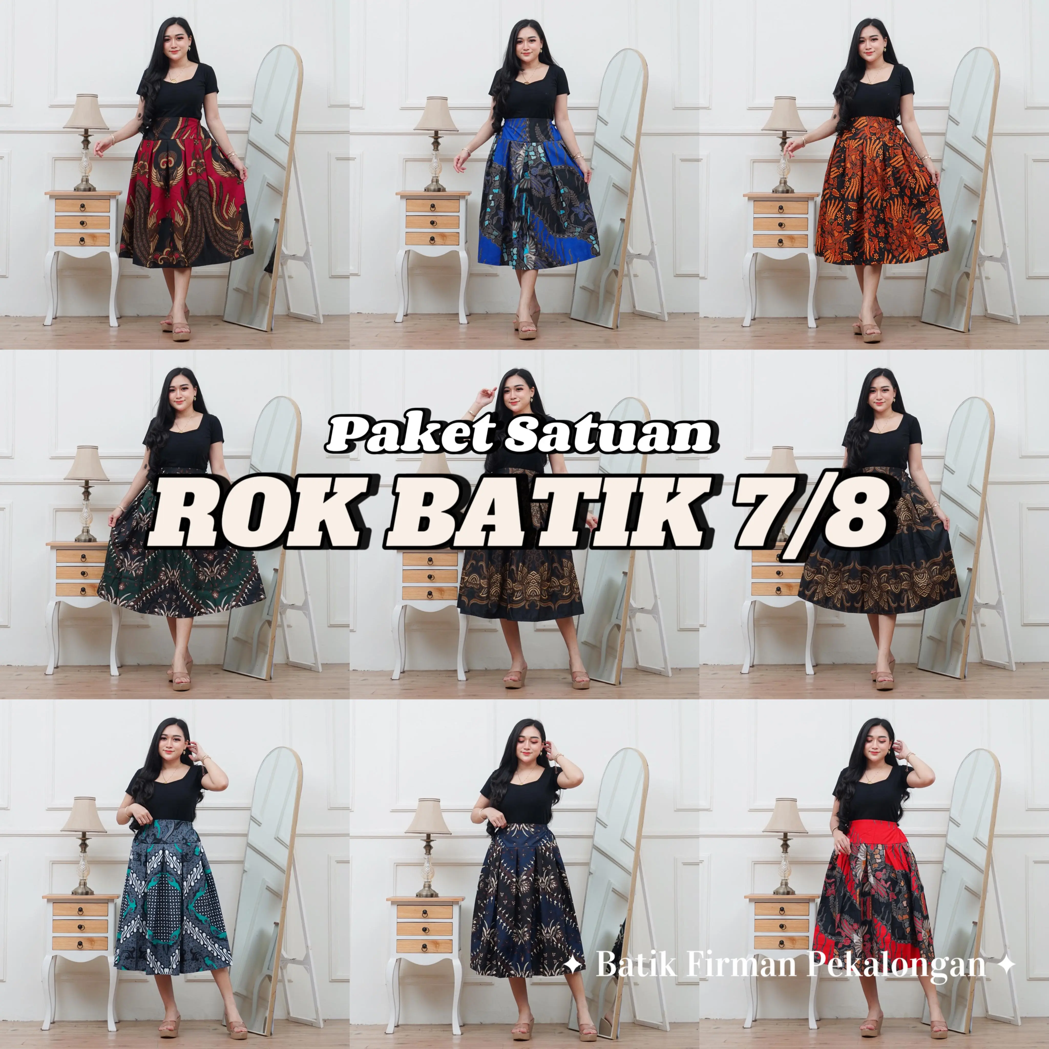 Rok Batik Panjang 7/8 Dewasa Motif Terbaru - Bahan Katun Mayung Halus Premium ROK 7/8 Wanita