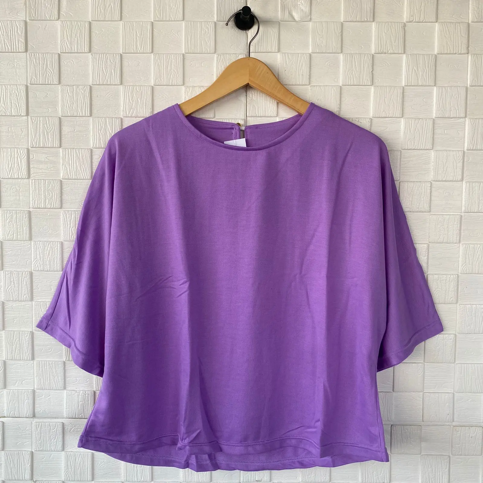 Syafiqa Atasan Batwing Polos Oversize Wanita / Kaos Wanita Lengan Pendek XXL / Pakaian Wanita Jumbo Big Size / Crop Top Korean Style