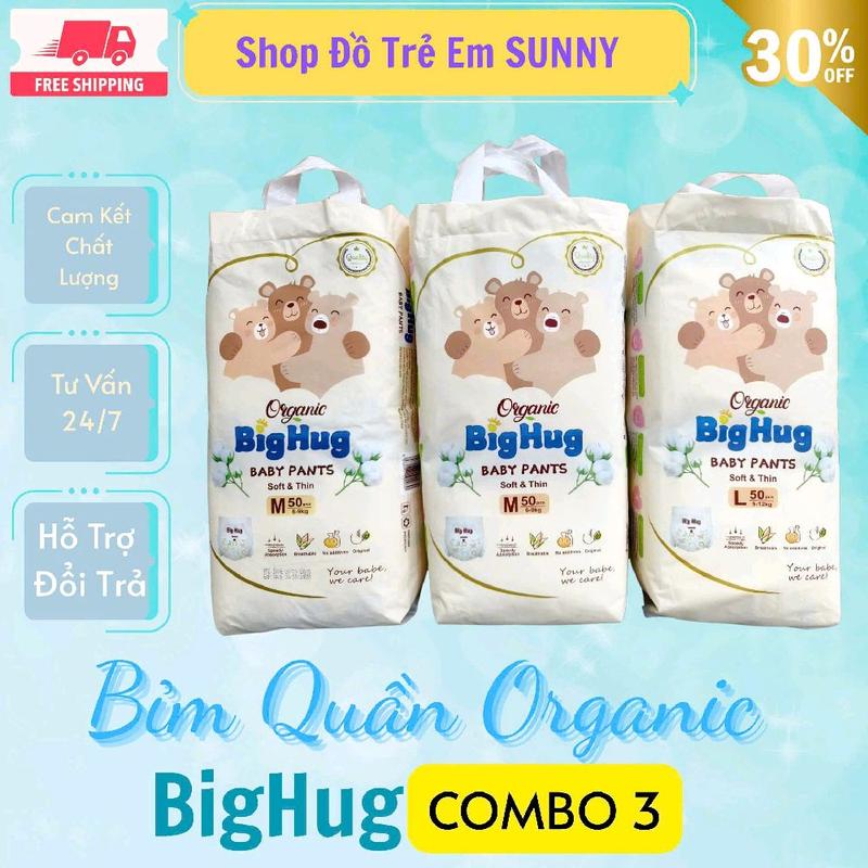 [Miễn Ship]  Combo 3bịch 150 miếng bỉm Big Hug cho bé yêu đủ size M/L/XL/XXL/XXXL