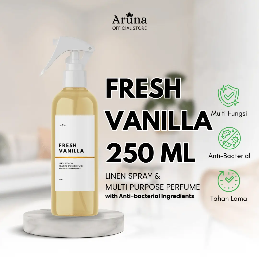 Aruna Multy Room & Linen Spray Anti Bacterial -FRESH VANILLA 250mL