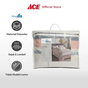 Ace Sleeplite 210X220 cm Bed Cover Polyester Stripe Caspia Selimut Aesthetic Motif Pelapis Tempat Tidur Blanket Aksesoris Kamar
