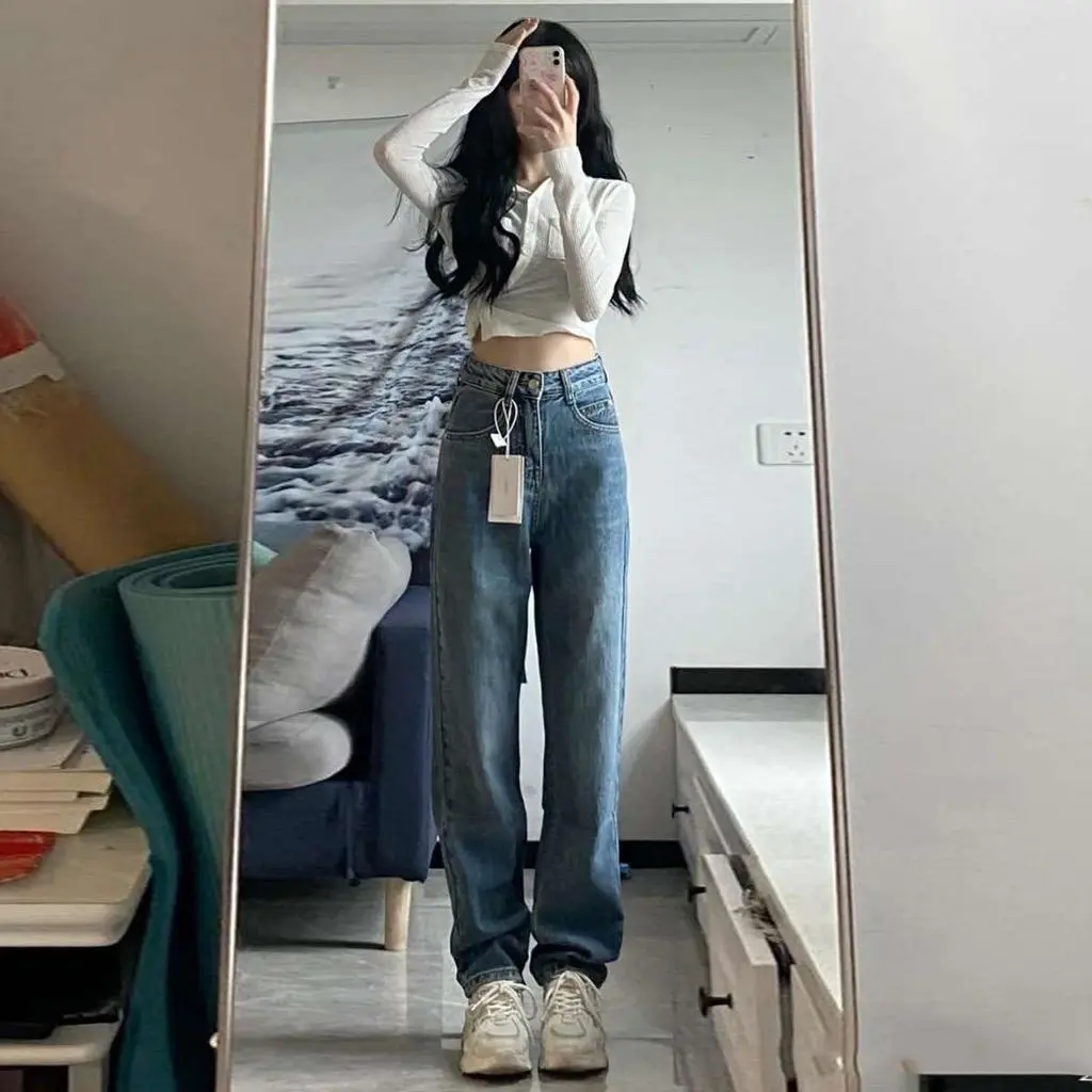 Kivi Garment Jeans New korean Style Highwaist Celana Loose Murah, Jeans Panjang, Loose HighWaist Denim