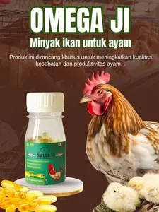 Minyak Ikan Fish Oil Unggas - Omega JI Meningkatkan Nafsu Makan dan Daya Tahaun Tubuh Unggas Ayam, Bebek, Entok Angsa 60 Butir Omega 3