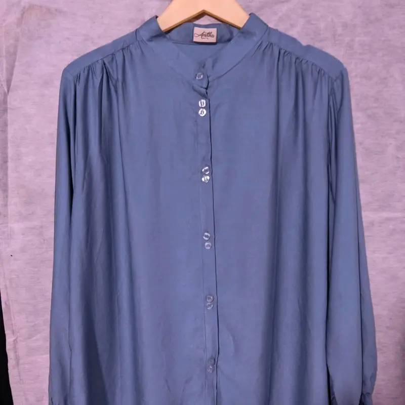 Kemeja blouse wanita kekinian 2024 Atasan  Cewek Rayon twill 4