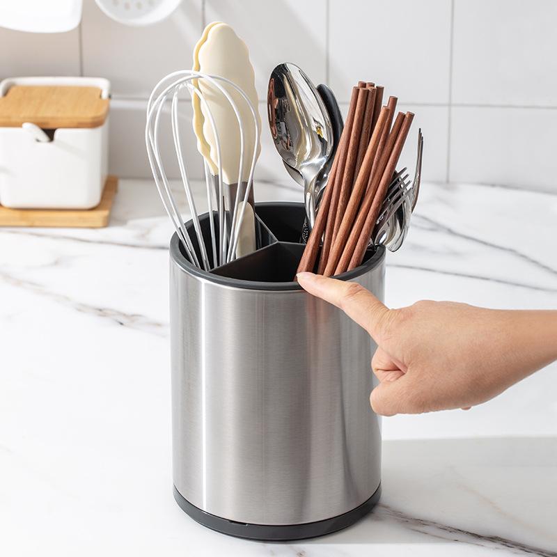 Product Introduction of Stainless Steel Kitchen Utensil Cutlery Holder Knife Holder Spoon Fork Chopsticks Organizer Stand Kitchen Storage 14