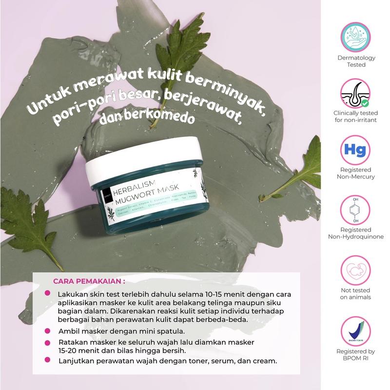 Scarlett Whitening Herbalism Mugwort Mask & Seriously Soothing & Hydr…
