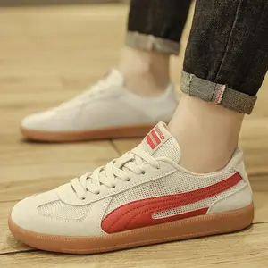 Sneakers Kasual Pria Urban Streetwear – Perpaduan Sintetis & Kain Berjaring