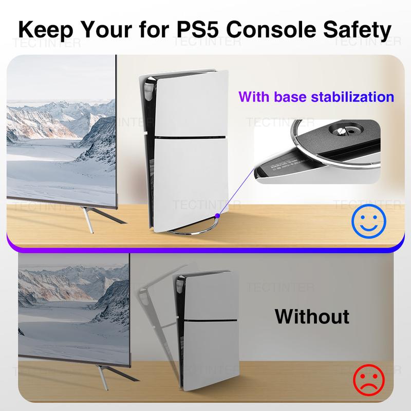 Đế Chân Đế Làm Mát Dọc, Dành Cho PS5 Pro, PS5 Và PS5 Slim, Giá Đỡ Đế Phiên Bản Đĩa Và Kỹ Thuật Số Playstation5, Giá Đỡ Chống Trượt, Phụ Kiện Cho PS5 Pro Và PS5, Tương Thích Với PS5 Pro Và PS5 Và PS5 Slim 4